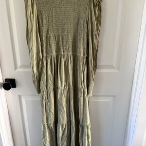 Elegant Olive Green Maxi Dress